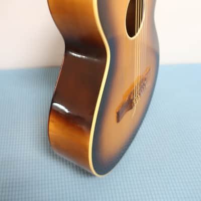 Vintage 1960s  Framus Parlor Model 5/10 "Serenade" Small Body Acoustic Guitar West Germany Clean Original Fuax Gator Case Hang Tags & Original Pick WOW image 5
