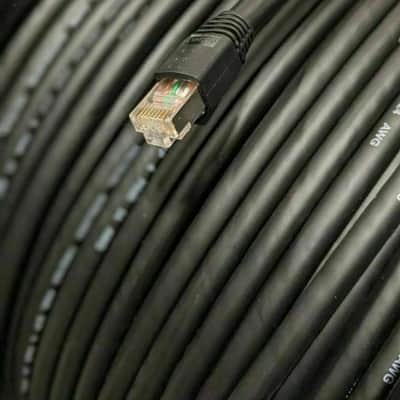 Super CAT6 Shielded Tactical RJ45 Ethernet Reel Cable Snake 250 ft - Booted image 2