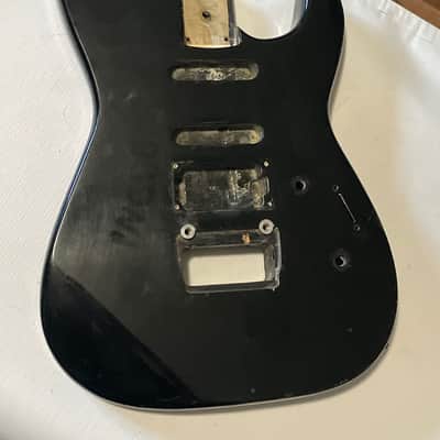 1989-91 Charvette by Charvel Model 250 Black Plywood Guitar Body image 3