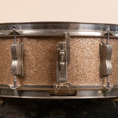 1965 Ludwig 5x14 Champagne Sparkle Pioneer Snare Drum image 2