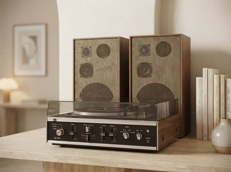 DUAL HS-135 / 1224 Rare Vintage Turntable System Serviced Speakers Warranty