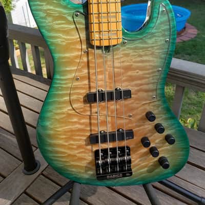 Allparts Jazz Bass Fender Custom Shop Neck Quilted Maple finished by Brubaker image 9