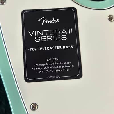 Fender Vintera II 70’s Telecaster Bass - Sea foam Green 9lbs. 1.8oz /#mx23110007 image 6