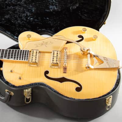 2014 Gretsch G6120AM Chet Atkins Hollow Body Amber Flame Filter’Tron Bigsby OHSC image 1
