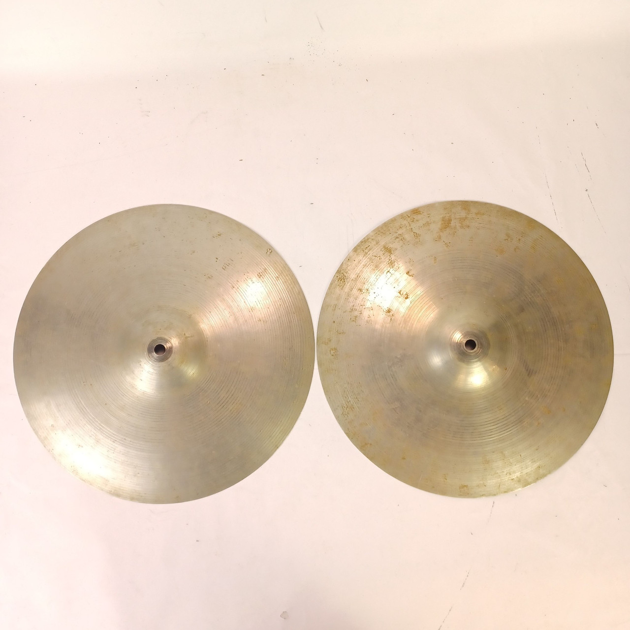 Zyn 14" 872/886g Thin Hi-Hat Cymbals NS12 Vintage 60s Premier Made In England UK — main photograph