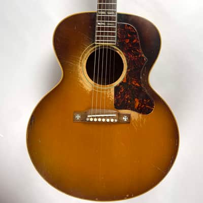 Gibson J-185 1957 - Sunburst Maple Back and sides, Spruce top Real Cannon! Original Brown Gibson Hardshell case. image 2