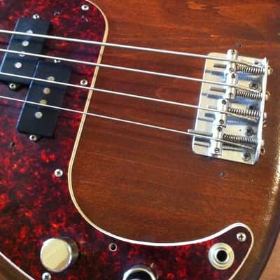 Vintage Left-Handed Fender Precision Bass 1976 Walnut image 7