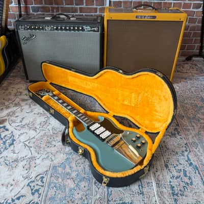 Used Gibson Custom Shop SG Custom Mod Shop Satin - Pelham Blue w/OHSC image 9