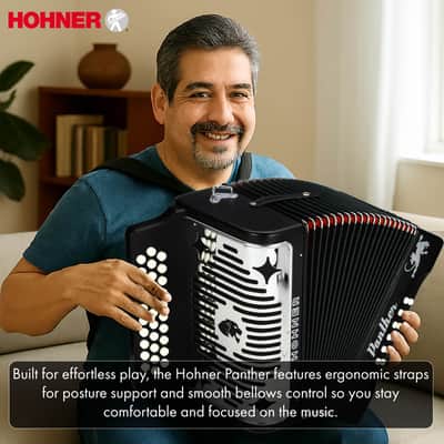 Hohner Panther Diatonic Accordion - Keys G/C/F w/ Hard Case image 7
