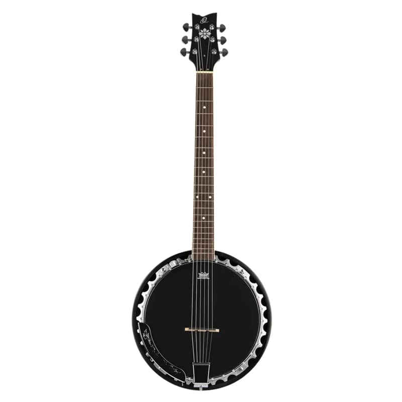 Ortega RAVEN SERIES 6-STRING BANJO MAHOGANY BLACK image 1