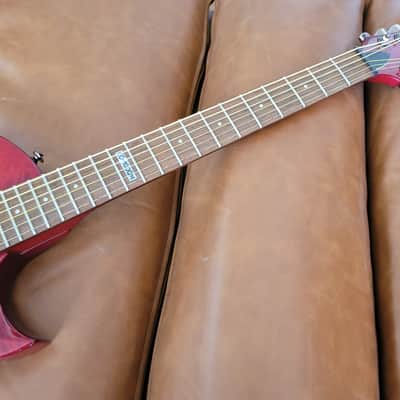 2008 ESP LTD EC-100QM Electric Guitar – See-Thru Black Cherry Quilt Top image 13