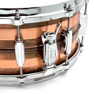 Ludwig LC663S Raw Striped Copper Phonic Snare Drum 14x6.5 image 2