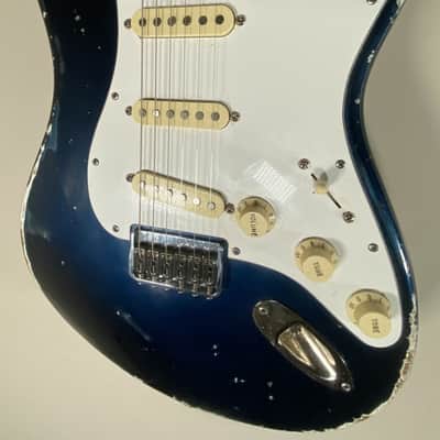 1983 E-Series USA Fender Stratocaster Neck  Hardtail MJT Lake Placid Blue Pine Body image 8