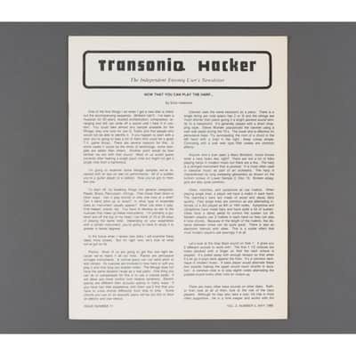 Transoniq Hacker Ensoniq User's Newsletter Issue #11