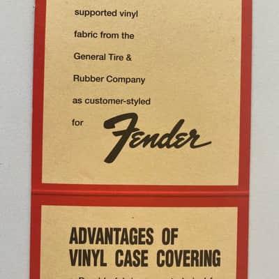 Original 1965-1970 Fender Hang Tag 10/10 Condition Case Candy RARE NOS Strat Tele or Amp image 7
