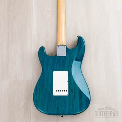 2012 Fender '62 Stratocaster ST62/ASH/MH Transparent Blue + Headstock SSH Near-Mint, Japan MIJ image 3
