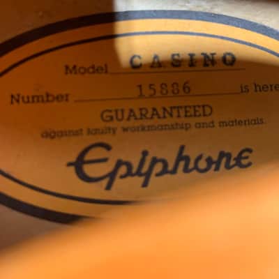 Epiphone Casino Hollow Body Electric Guitar MIJ 1991 Natural Tereda Factory Made in Japan w/ Hard Case Bild 22