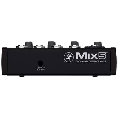 Mackie Mix5 5-Channel Line Home Studio Compact DJ Mixer image 5