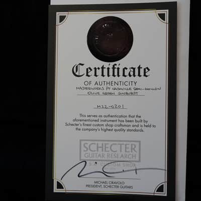 Schecter USA CUSTOM SHOP MASTERWORKS PT Nashville S/H Olive Green Sunburst w/ Tolex Case (2022) image 6