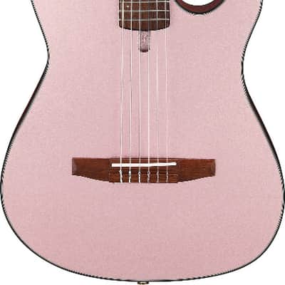 Ibanez FRH10NRGF Thinline Nylon Acoustic-Electric Guitar Rose Gold Metallic Flat image 2