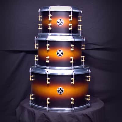 Hammer Custom Drums 5 Piece 2024 Satin Tobacco Lacquer image 3