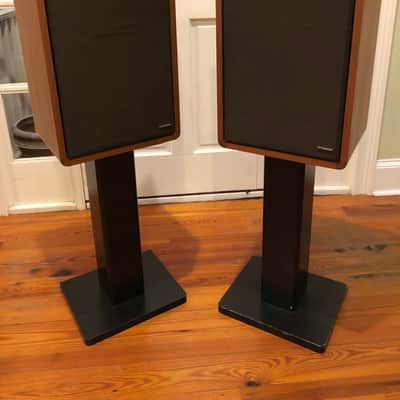Vintage Kirksaeter Monitor 150 Speakers - Beautiful Mahogany Cabinets image 1