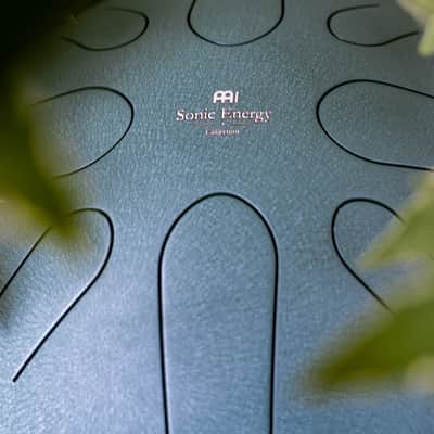 Meinl Sonic Energy 10" Compact Steel Tongue Drum, B Minor, 8 Notes, 432 Hz, Dark Green image 8