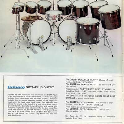 Ludwig Vistalite Octa-Plus With Matching Snare, 12-Piece Concert Tom Set With Hardware, 1970s image 20