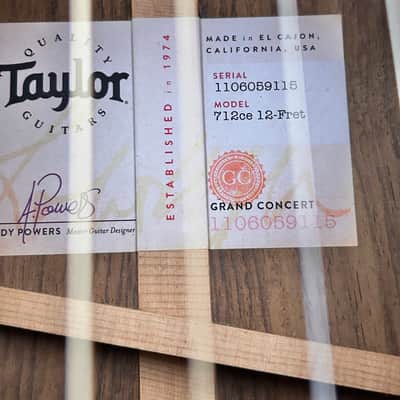 Taylor 712ce 12 Fret 2019 image 5