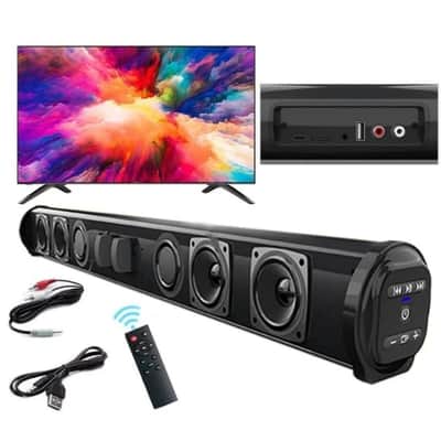Wireless Studio Sound Bar System with Subwoofer – 4-Speaker Bluetooth Audio Monitor image 2