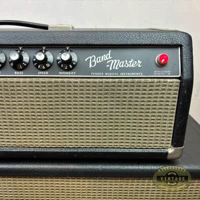 Vintage 1967 Fender Bandmaster AB763 Tube Guitar Amp Head & 2x12" Piggyback Cabinet image 4