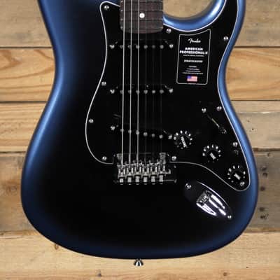 Fender American Professional II Stratocaster Electric Guitar Dark Night w/ Case & Rosewood Fretboard image 2