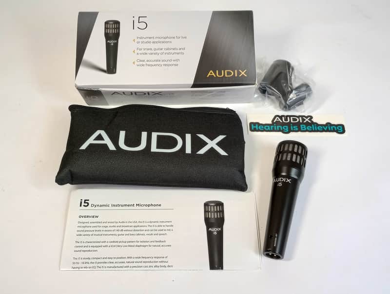 Audix i5 Cardioid Dynamic Instrument Microphone 2010s - Black image 1