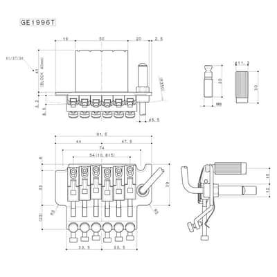 Gotoh Floyd Rose Locking Tremolo in Chrome image 2