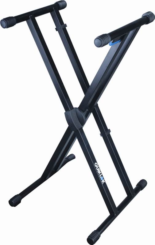 Quik Lok T-550 Double-Braced Keyboard Stand, Black image 1