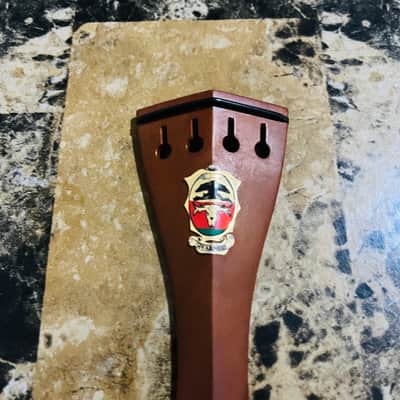 Hill Model Guarneri Crest Boxwood Tailpiece with Gold-Enamel image 8