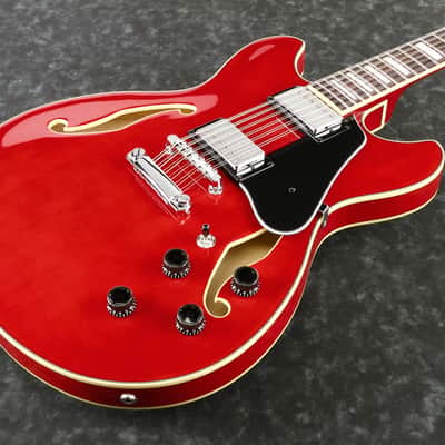 Ibanez AS7312-TCD 12-String Semi-Hollow Body Electric Guitar Transparent Cherry Red image 1