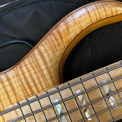 Warrior Custom 5 String Bass Natural image 7