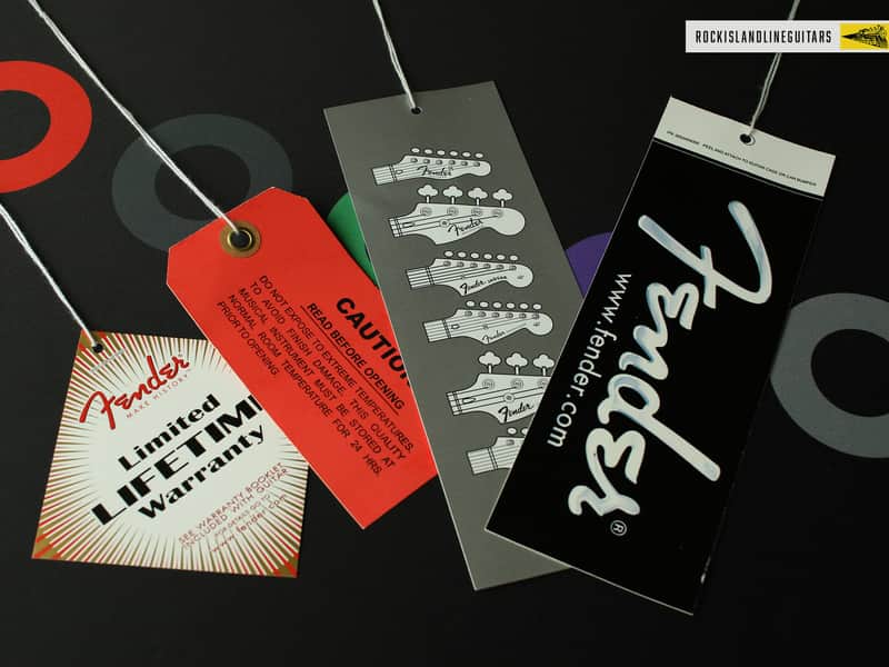 Fender Guitar Case Candy Hang Tags Care Instructions Stickers image 1