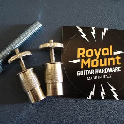 Epiphone soft brass 50 thumbwheels and posts adapters for ABR-1 bridge Les Paul Royal Mount 2026 - Nickel image 2