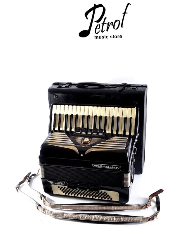 TOP German Made Piano Accordion Weltmeister Manuela II - 80 bass, 8 reg. (5+3) + Hard Case & Shoulder Straps ~ Akkordeon image 1