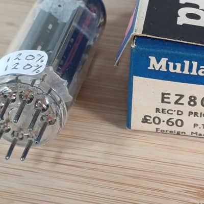 Very rare 1971 NOS NIB La Radiotechnique EZ80 6v4 MULLARD label super strong perfect balanced best rectifier for Vox AC4 image 11