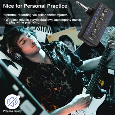 LEKATO Wireless Multi-effects Guitar Headphone Amplifier IR Cabinet Simulations image 7