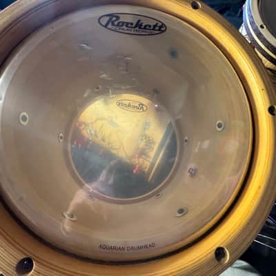 Rikki Rockett's Poison, Rockett Drum Works, Steam Bent Hickory "The Rose" Drum Kit, 22",16", 14", 12", 10",  Plus Woofer, Swarovski Crystals, Signed! STUNNING image 24