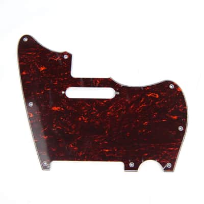 Jazzcaster/ telemaster Hybrid Style Guitar Pickguard ,1 pickup, 4ply Brown Tortoise