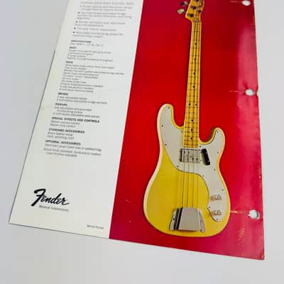 Fender "Five New Fenders" Foldout Brochure 1972 image 2