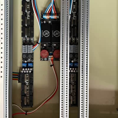 Eurorack Attache Briefcase w/. custom Mixer Module. 88HP, 7U (powered) 4 channel 2-Bus, 18 Fader Stereo/Mono Mixer Module image 8