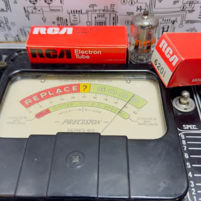 RCA 6201 Black Plates 12AT7WA x3 - 1960s Double Mica, Tested Strong image 6