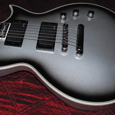 ESP LTD EC1000 Deluxe Electric Guitar Silver Sunburst EMGs image 2