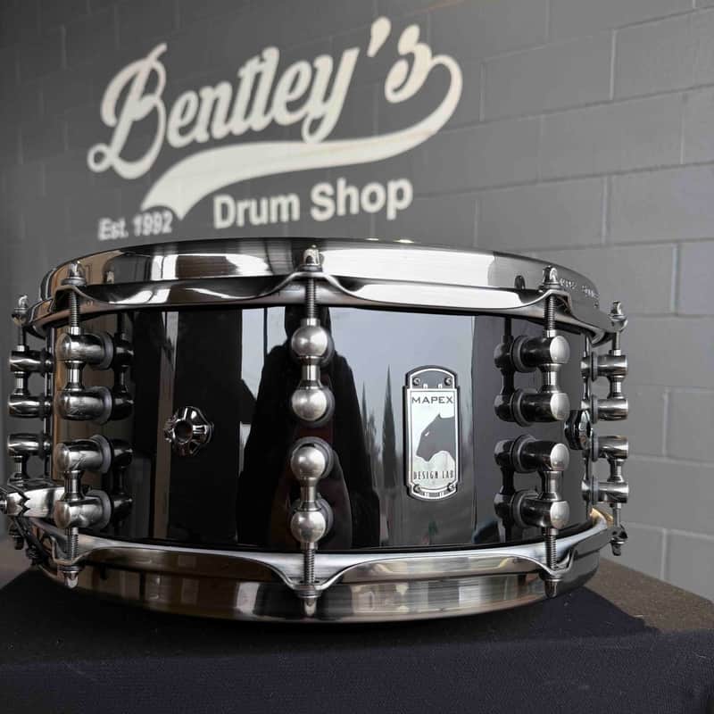 Mapex Black Panther Mahogany 6x14 Jeff Hamilton Signature 'Maximus' Snare Drum in Gloss Piano Black with Black Brushed Hardware (DH Rm 4) image 1